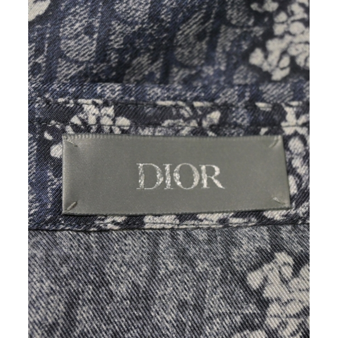 DIOR HOMME(ディオールオム)のDior Homme カジュアルシャツ 42(XXL位) 紺x白(総柄) 【古着】【中古】 メンズのトップス(シャツ)の商品写真