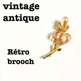 ロキエ(Lochie)の美品【 vintage 】 アンティークブローチ レトロブローチ パール 花(ブローチ/コサージュ)