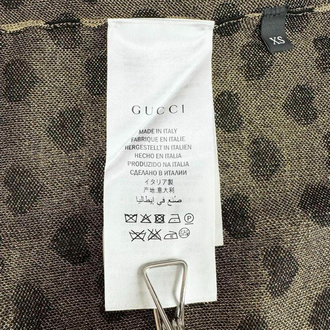 Gucci(グッチ)のほぼ新品　GUCCI　グッチ　ゴールド カーディガン ラメ　ハート　ミケーレ レディースのトップス(カーディガン)の商品写真