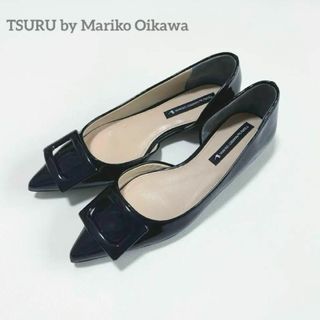 ツルバイマリコオイカワ(TSURU by Mariko Oikawa)のツルバイマリコオイカワ　パンプス　constace　エナメル　ブラック(ハイヒール/パンプス)