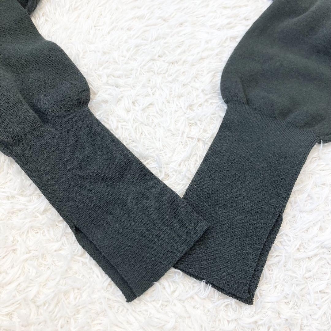 IENA(イエナ)の【美品】IENA　イエナ　DRY WOOL スムース プルオーバー　グリーン レディースのトップス(ニット/セーター)の商品写真