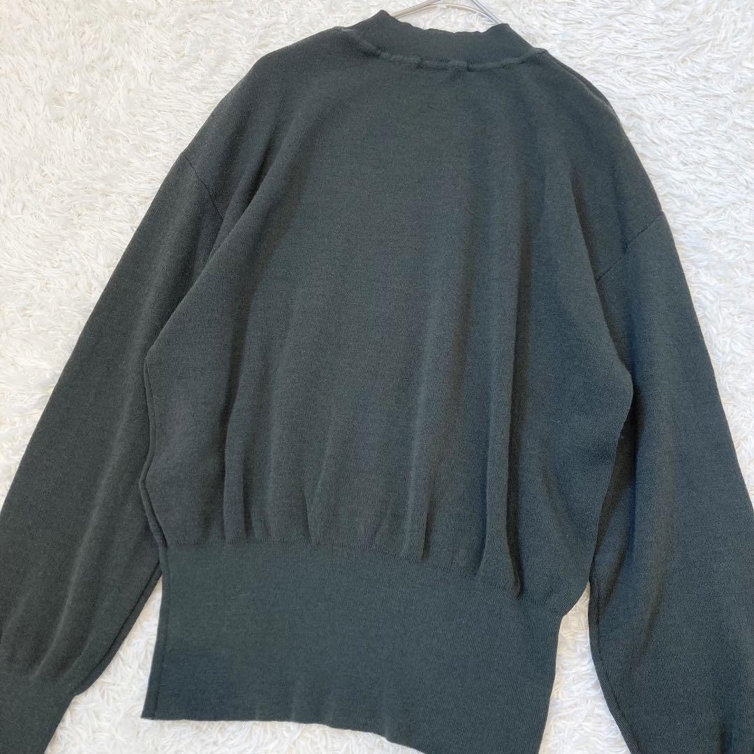 IENA(イエナ)の【美品】IENA　イエナ　DRY WOOL スムース プルオーバー　グリーン レディースのトップス(ニット/セーター)の商品写真