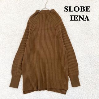 スローブイエナ(SLOBE IENA)のスローブイエナ　ワイドリブニュアンスタートルプルオーバー　ブラウン(ニット/セーター)