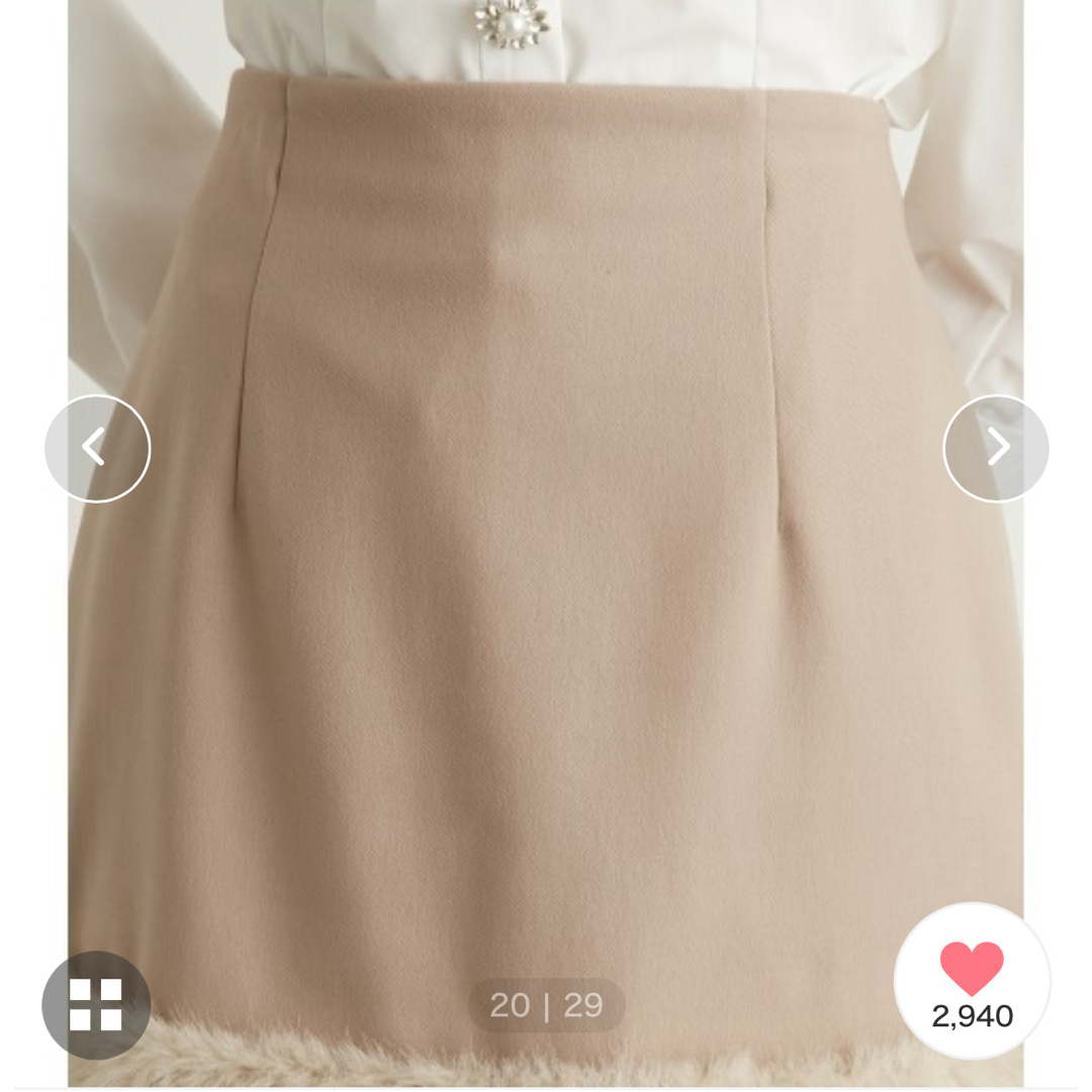 Lily Brown(リリーブラウン)のリリーブラウン　エコファーミニスカート レディースのスカート(ミニスカート)の商品写真
