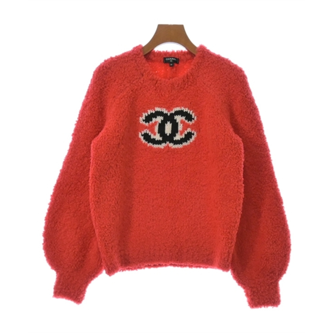 CHANEL(シャネル)のCHANEL シャネル ニット・セーター 40(M位) 赤 【古着】【中古】 レディースのトップス(ニット/セーター)の商品写真