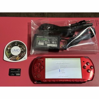 プレイステーションポータブル(PlayStation Portable)のPSP-3000   レッド　　1番(携帯用ゲーム機本体)