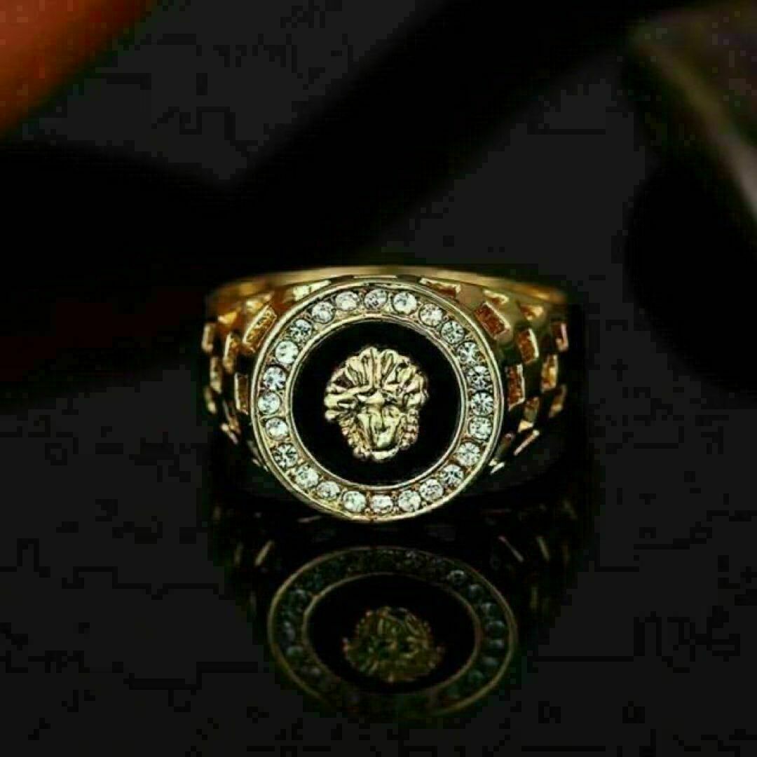 【R092】リング メンズ 　指輪　ゴールド　ライオン　20号 メンズのアクセサリー(リング(指輪))の商品写真
