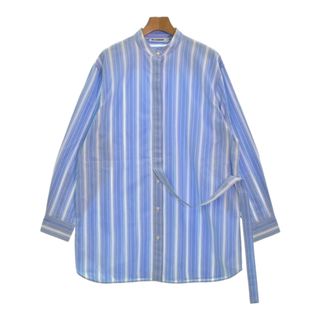 ジルサンダー(Jil Sander)のJIL SANDER カジュアルシャツ 36(XS位) 水色x白(ストライプ) 【古着】【中古】(シャツ/ブラウス(長袖/七分))