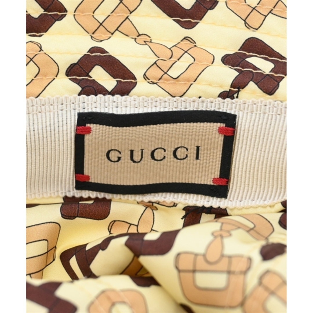 Gucci(グッチ)のGUCCI グッチ ハット L ベージュ系x茶(総柄) 【古着】【中古】 レディースの帽子(ハット)の商品写真