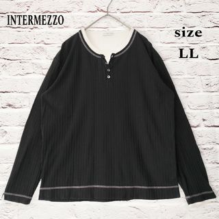 INTERMEZZO - 【フェイクレイヤード】インターメッツォ INTERMEZZO リブ地 カットソー