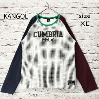 カンゴール(KANGOL)の【切り返し】KANGOL リンガー ロンT ラグランスリーブ ドット柄(Tシャツ/カットソー(七分/長袖))