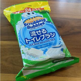 スクラビングバブル(Scrubbing Bubbles)の24個入●スクラビングバブル 流せるトイレブラシ 替えジャンボパック トイレ掃除(日用品/生活雑貨)