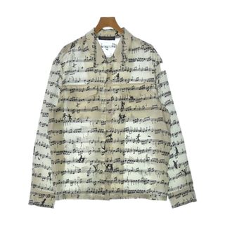 ルイヴィトン(LOUIS VUITTON)のLOUIS VUITTON カジュアルシャツ M アイボリーx黒(総柄) 【古着】【中古】(シャツ)