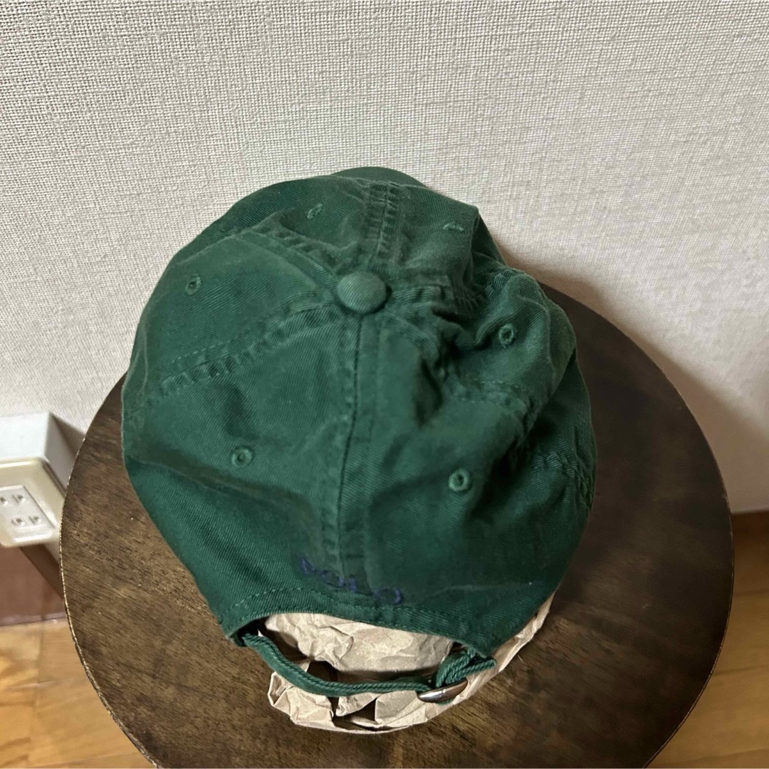 POLO RALPH LAUREN(ポロラルフローレン)の小さめ56cm！ポロラルフローレン 古着キャップ 緑×ネイビーポニー刺繍 レディースの帽子(キャップ)の商品写真