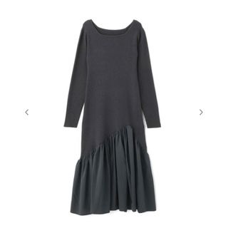 プロポーションボディドレッシング(PROPORTION BODY DRESSING)の♥プロポーション 前後2Wayアシメヘムドッキングマーメイドニットワンピース(ロングワンピース/マキシワンピース)