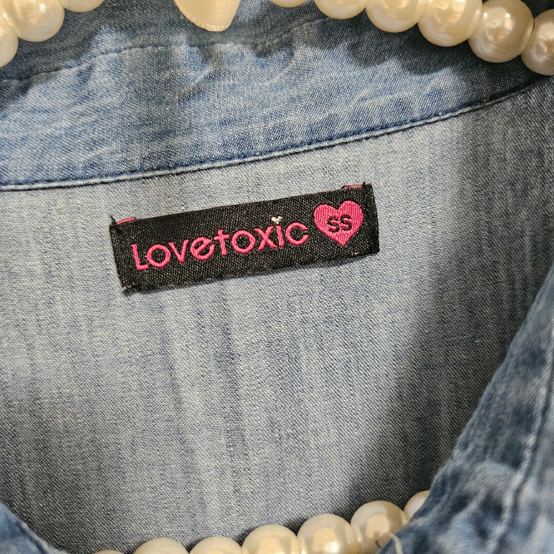 lovetoxic(ラブトキシック)のLovetoxic ラブトキシック ティアード ワンピース デニム  130 キッズ/ベビー/マタニティのキッズ服女の子用(90cm~)(ワンピース)の商品写真