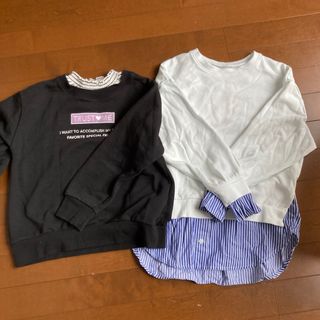 ジーユー(GU)の女の子用　スウェット　トップス　140〜150cm(Tシャツ/カットソー)