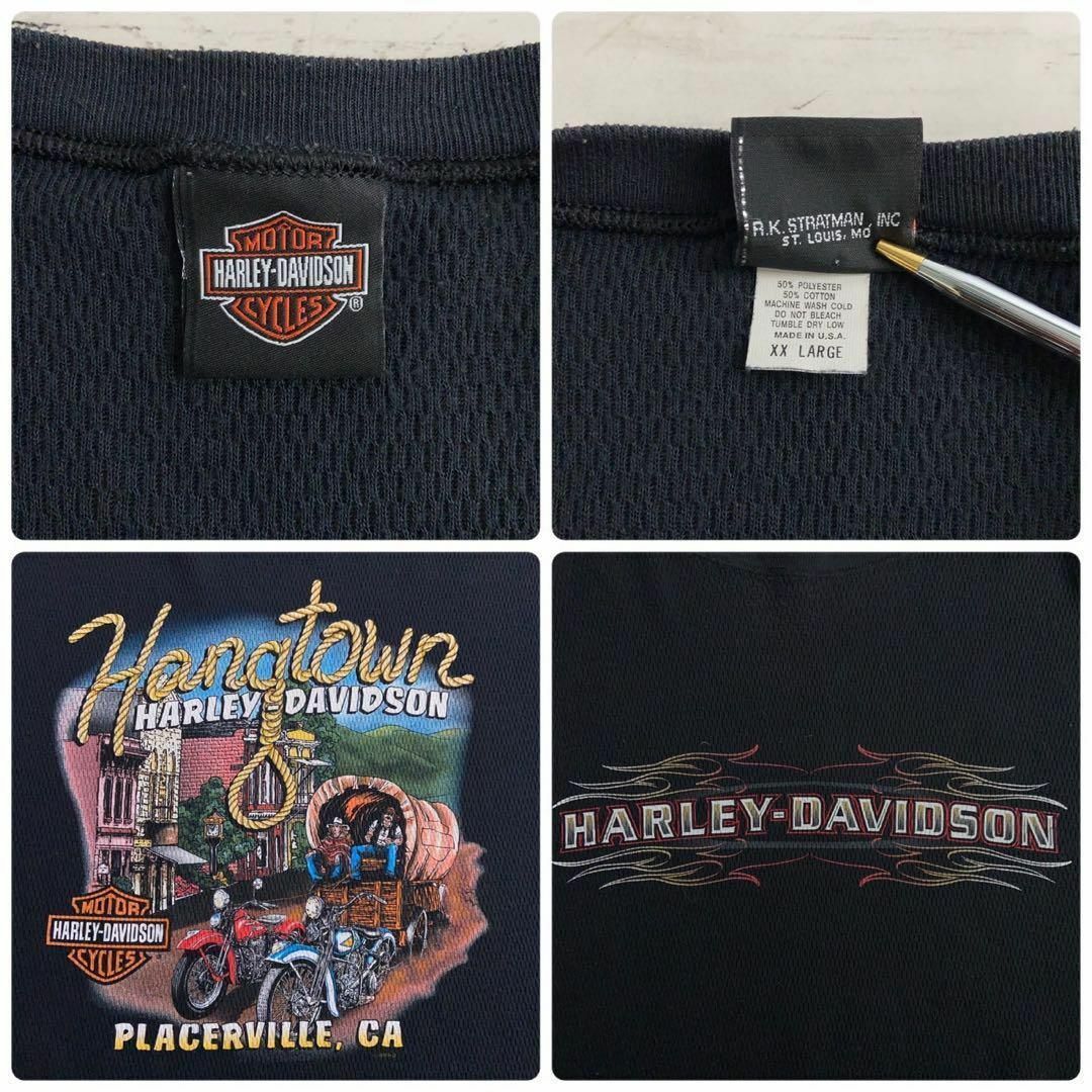 Harley Davidson(ハーレーダビッドソン)の8726【人気デザイン】ハーレーダビッドソン☆バックプリント ロングtシャツ メンズのトップス(Tシャツ/カットソー(七分/長袖))の商品写真