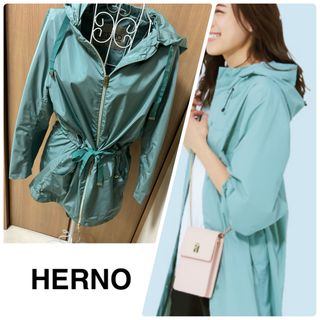 HERNO - 美品♡HERNO♡ティファニーブルー♡2wayスプリングコート