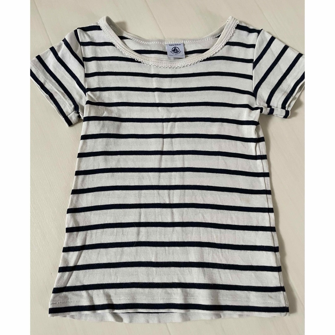 PETIT BATEAU(プチバトー)のプチバトー  半袖　シャツ　4ans キッズ/ベビー/マタニティのキッズ服女の子用(90cm~)(下着)の商品写真