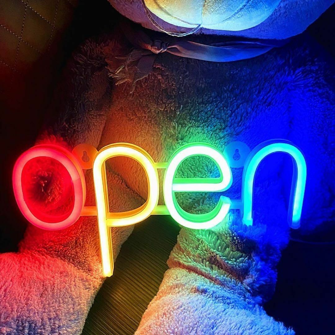 LEDネオンライト　OPEN 看板　店舗　インテリア　ネオンサイン　アメリカン インテリア/住まい/日用品のライト/照明/LED(フロアスタンド)の商品写真