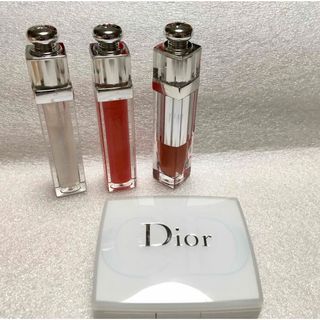 クリスチャンディオール(Christian Dior)の【おまとめ売り】DIOR グロス 3本 / スノー イリディセント パウダー(リップグロス)