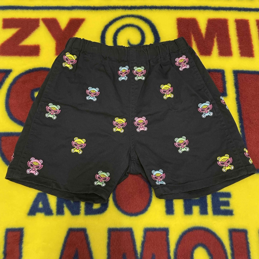 HYSTERIC MINI(ヒステリックミニ)の刺繍テディ ハーパン(120) キッズ/ベビー/マタニティのキッズ服男の子用(90cm~)(パンツ/スパッツ)の商品写真