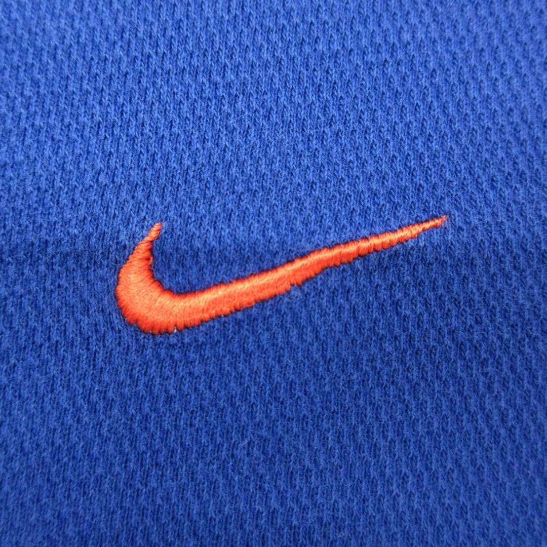 NIKE(ナイキ)のM★古着 ナイキ NIKE 半袖 ブランド ポロ シャツ メンズ 00年代 00s MLB ニューヨークメッツ ワンポイントロゴ 青 ブルー メジャーリーグ ベースボール 野球 24apr06 中古 トップス メンズのトップス(ポロシャツ)の商品写真