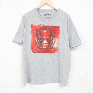 マーベル(MARVEL)のXL★古着 半袖 Tシャツ メンズ マーベル アントマン 大きいサイズ クルーネック グレー 霜降り 24apr06 中古(Tシャツ/カットソー(半袖/袖なし))