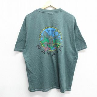 ヘインズ(Hanes)のXL★古着 ヘインズ Hanes 半袖 ビンテージ Tシャツ メンズ 00年代 00s ナヤリト 大きいサイズ クルーネック 緑 グリーン 霜降り 24apr06 中古(Tシャツ/カットソー(半袖/袖なし))