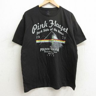 XL★古着 半袖 ビンテージ ロック バンド Tシャツ メンズ 00年代 00s ピンクフロイド コットン クルーネック 黒 ブラック 24apr06 中古(Tシャツ/カットソー(半袖/袖なし))