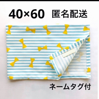 ランチョンマット 40×60 給食ナフキン 小学生 女の子 高学年 シンプル 青(外出用品)