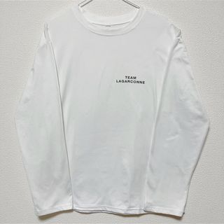 ホワイト ロゴ Tシャツ 長袖 シンプル 韓国 ファッション(Tシャツ(長袖/七分))