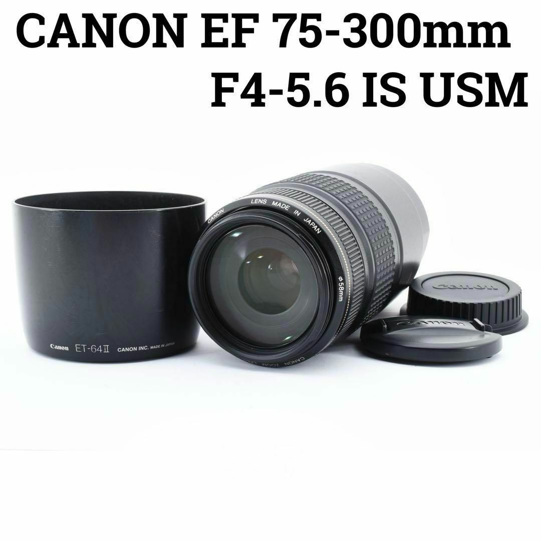 Canon(キヤノン)のCanon EF 75-300mm F4-5.6 IS USM スマホ/家電/カメラのカメラ(レンズ(ズーム))の商品写真