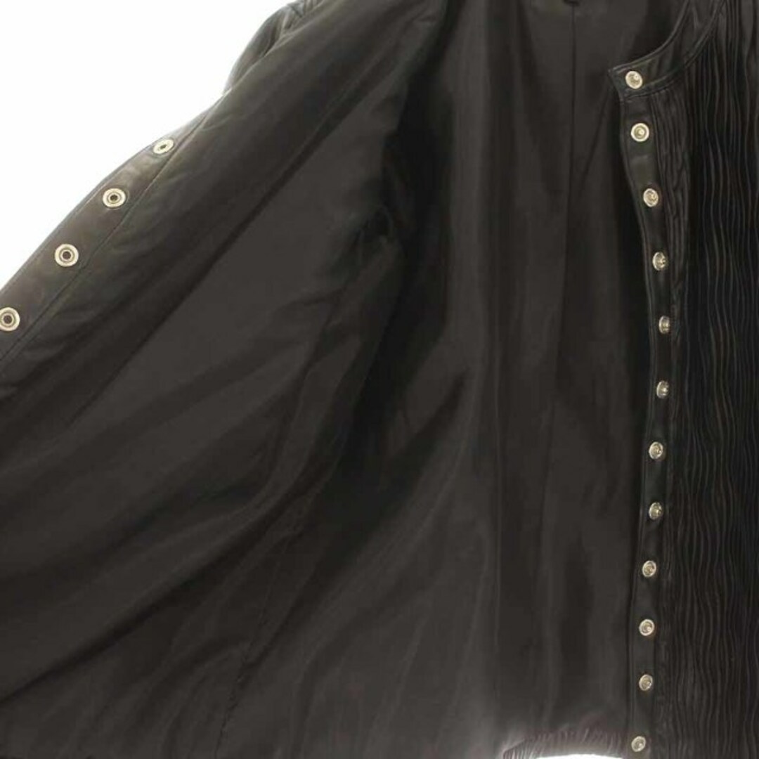 agnes b.(アニエスベー)のアニエスベー ノーカラージャケット プレッション プリーツ ナップボタン 黒 レディースのジャケット/アウター(その他)の商品写真