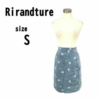 【S(1)】Rirandture リランドチュール レディース バラ柄 スカート(ひざ丈スカート)