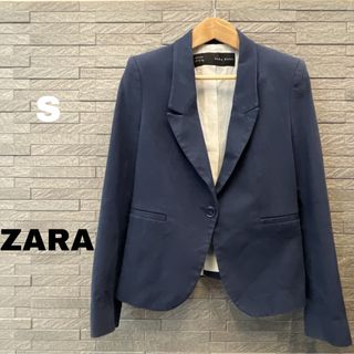 ザラ(ZARA)のザラ ZARA テーラードジャケット 上着 ノーマルスーツ ブレザー ネイビー (テーラードジャケット)