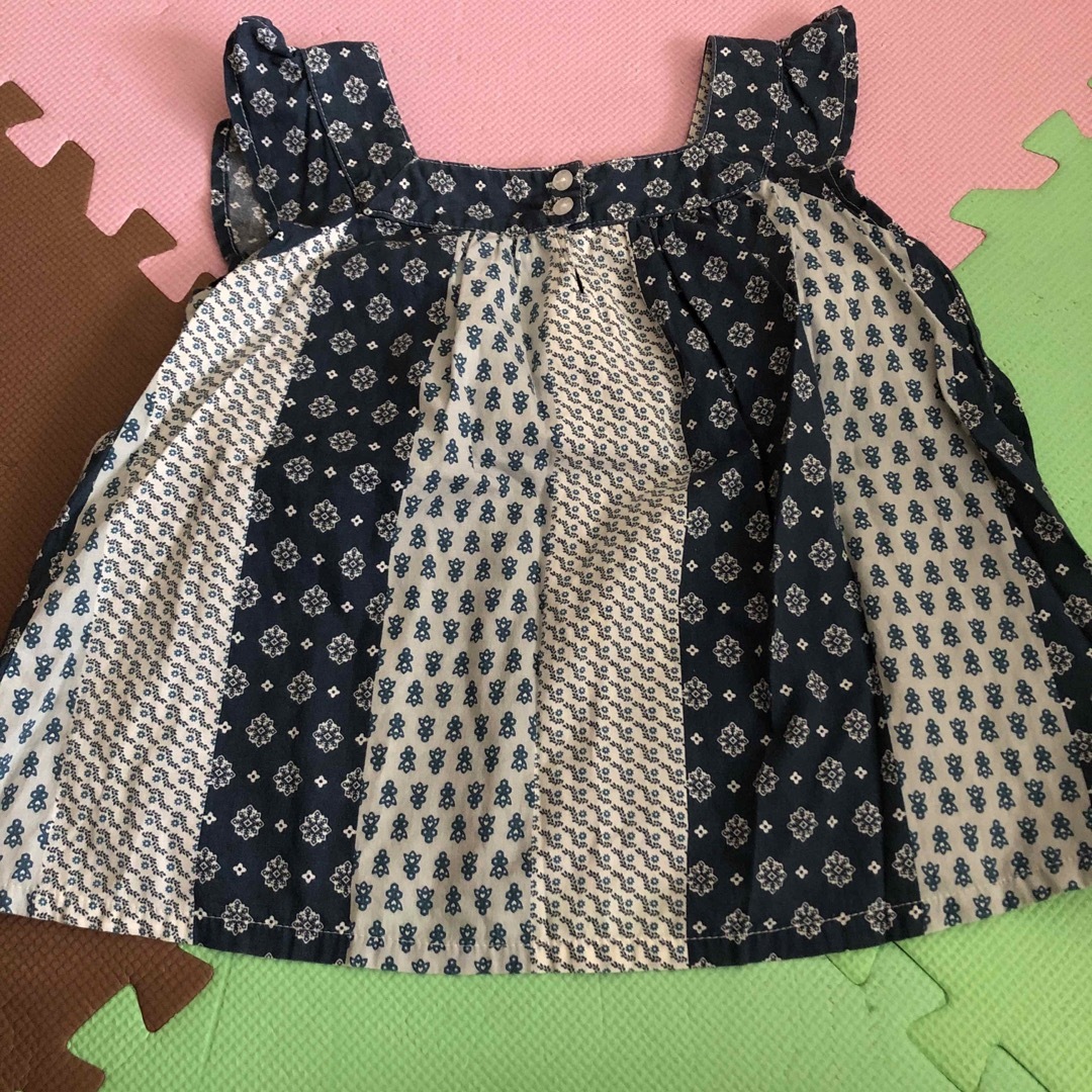 BeBe(ベベ)のbebe パッチワーク風トップス キッズ/ベビー/マタニティのキッズ服女の子用(90cm~)(Tシャツ/カットソー)の商品写真