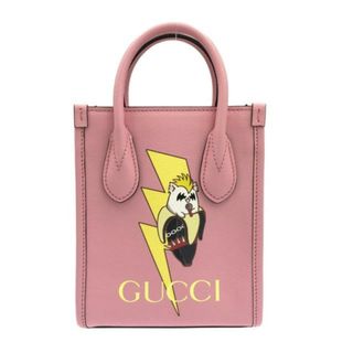 グッチ(Gucci)のGUCCI(グッチ) トートバッグ美品  - 671623 ピンク×イエロー ばなにゃコラボ/BNF レザー(トートバッグ)