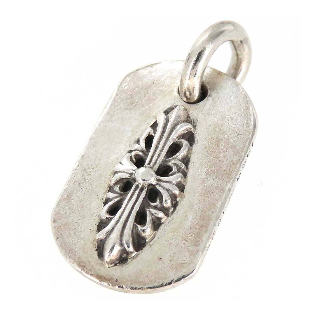 【楽ギフ_のし宛書】 Chrome Hearts - クロムハーツ レイズド フローラルクロス ペンダントトップ、チャーム