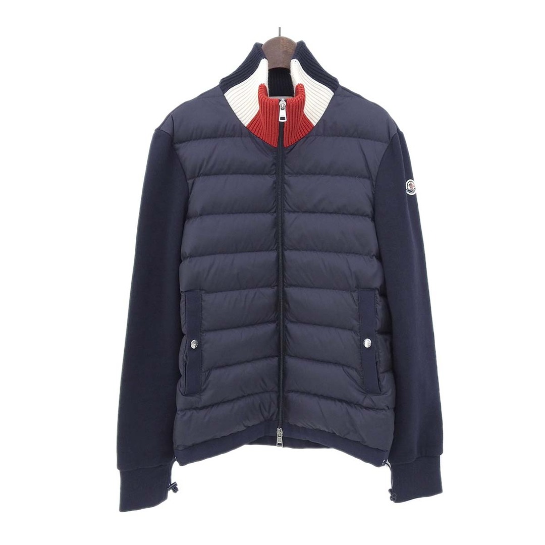 MONCLER(モンクレール)のモンクレール MAGRIA CARDIGAN スウェット 切替 ダウンジャケット 84216 00 80967 メンズ ネイビー MONCLER 【中古】 【アパレル・小物】 メンズのジャケット/アウター(その他)の商品写真