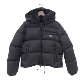 プラダ Re-Nylon ギャバジン パファー ダウンジャケット 291808 レディース ブラック PRADA 【中古】 【アパレル・小物】