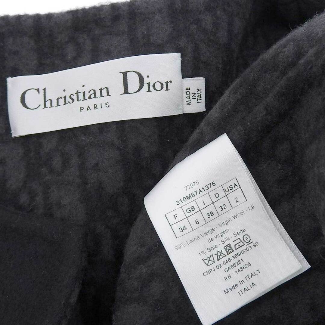 Dior(ディオール)のディオール オブリーク ダブルフェイス ラップコート クリスチャンディオール 310M67A1375 レディース ブラック Dior 【中古】 【アパレル・小物】 レディースのジャケット/アウター(その他)の商品写真