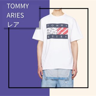 トミーヒルフィガー(TOMMY HILFIGER)のトミー　TOMMY ARIES アリーズ　コラボ　白T 半袖　オンス　Tシャツ(Tシャツ/カットソー(半袖/袖なし))