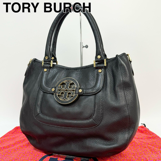 トリーバーチ(Tory Burch)の24C28 TORY BURCH トリーバーチ ハンドバッグ 金ロゴ(ハンドバッグ)