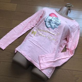 新品未使用☆タグ付☆ユニクロ☆企業コラボTシャツ☆キューポット☆ロンT☆ピンク 