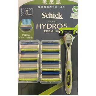 シック(Schick)の【正規品】 シックハイドロ5プレミアム 敏感肌　本体＋替え刃8個(カミソリ)