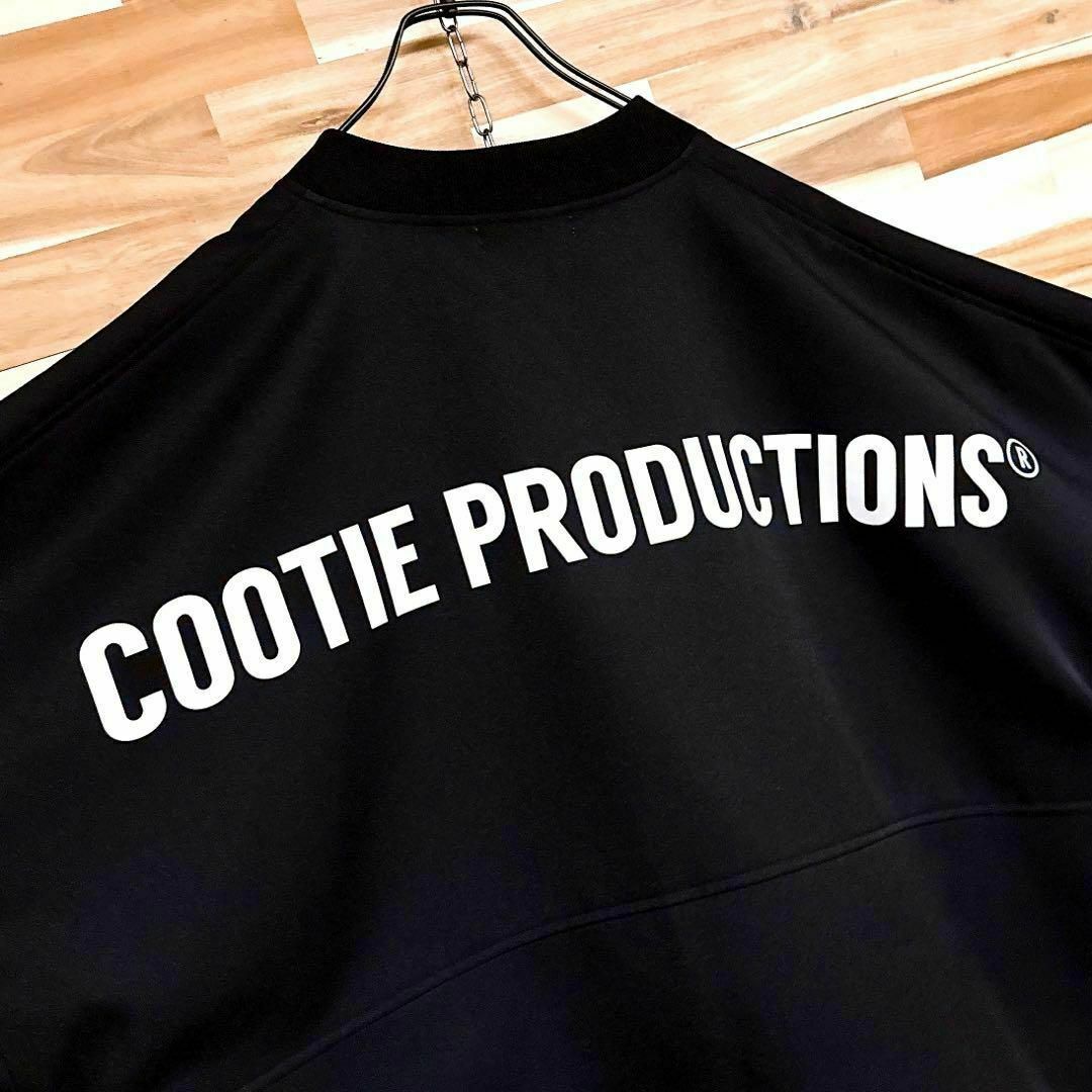 COOTIE(クーティー)の完売/美品【クーティー】バックロゴ オーバーサイズ 長袖Tシャツ L 黒×白 メンズのトップス(Tシャツ/カットソー(七分/長袖))の商品写真