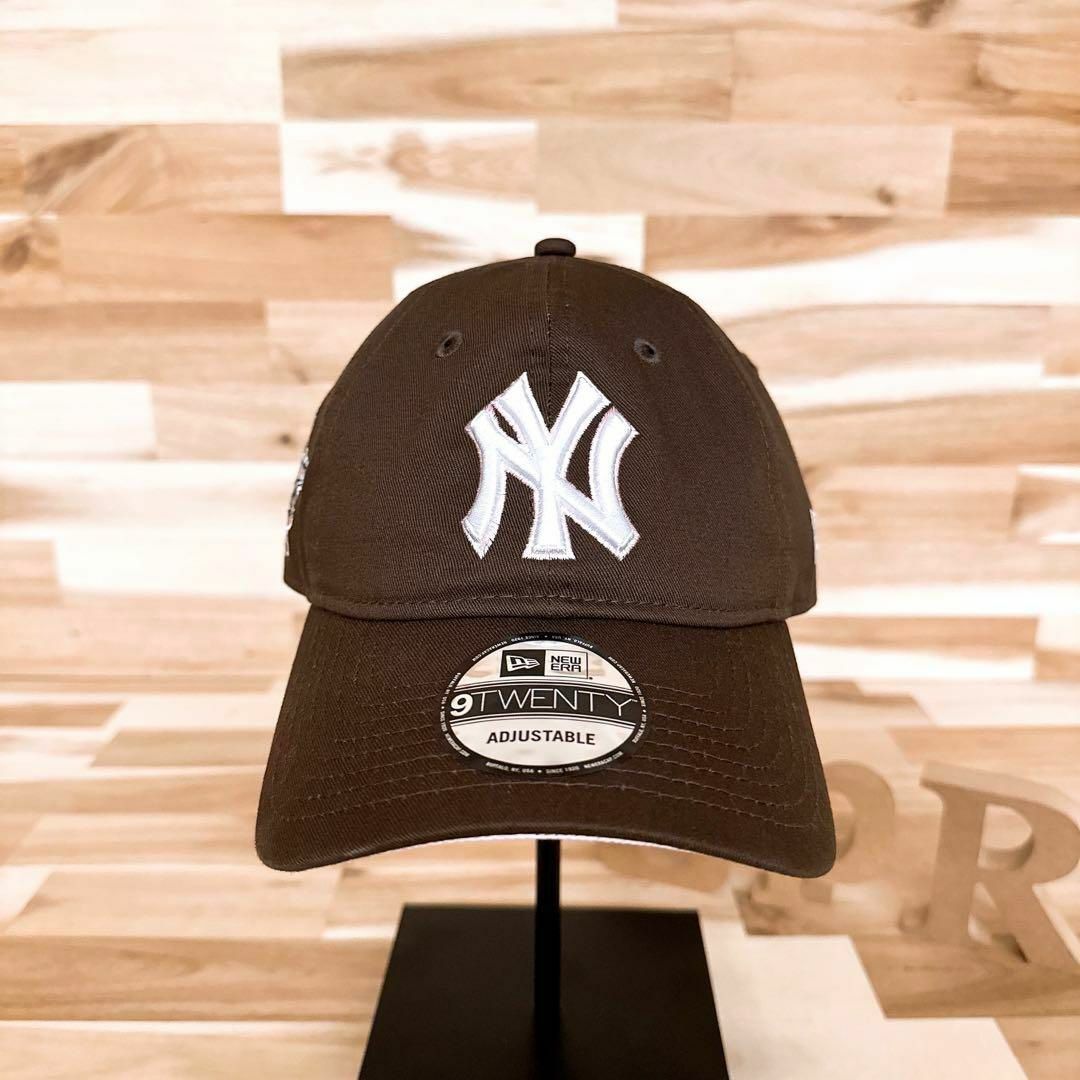 NEW ERA(ニューエラー)の春色【ニューエラ×ヤンキース】WS 1999パッチ キャップ ツバ裏ピンク 茶 メンズの帽子(キャップ)の商品写真