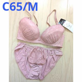 Ｃ６５/Ｍ★セクシーレースブラジャーショーツセット★新品(ブラ&ショーツセット)